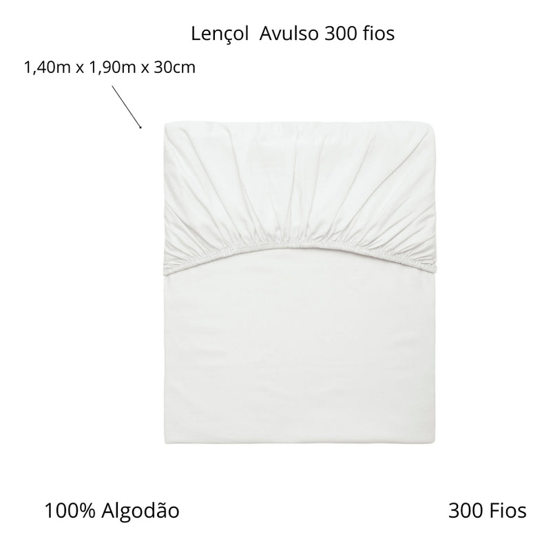 Lençol Avulso Casal 300 Fios Kacyumara 100% Algodão Satinee Cor Marinho Lençol Satinee 300