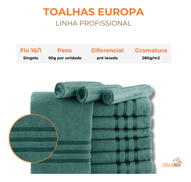 Kit 5 Toalhas De Rosto Para Salão 45x70 - Europa - Color