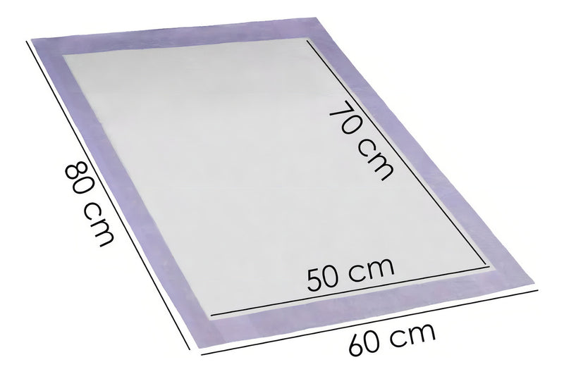 Petlike tapete higiênico para cães ultra pads lavanda 80cm x 60cm com 30 unidades