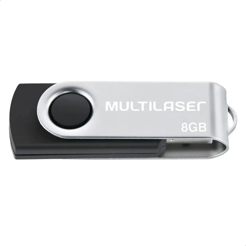 Pen Drive Twist 8gb Usb Preto Multilaser Pd587