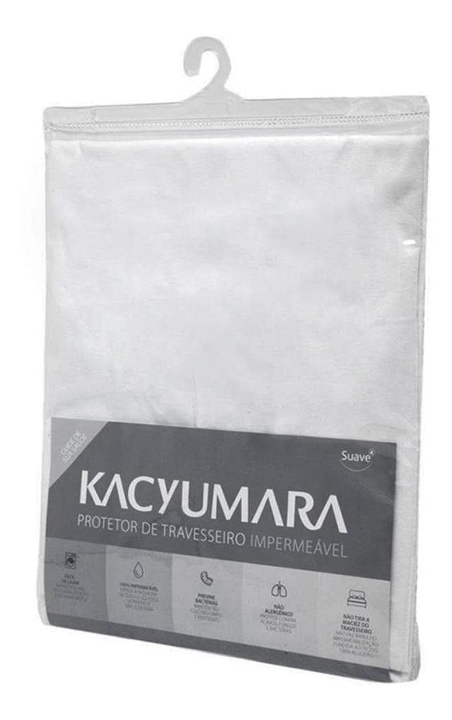 Protetor De Travesseiro Malha 100% Impermeável - Kacyumara Cor Branco Liso