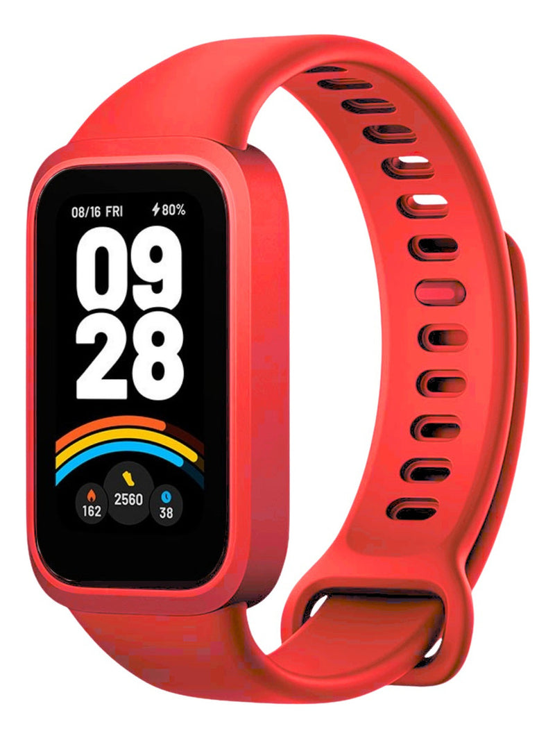 Pulseira 2em1 Protetora Para Xiaomi Smart Band 9 Active 1.47 Cor Rosa-claro