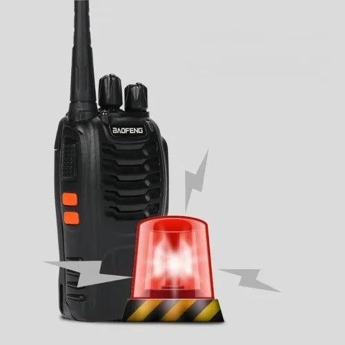 Kit 2 Radio De Comunicaçao Wok Tok Profissional Longo Alcanç Cor Preto