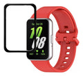 Pulseira Fecho Silicone Para Samsung Galaxy Fit 3 Sm-r390 Cor Nude Largura Da Pulseira 20 Mm