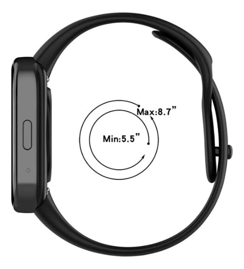 Pulseira Premium Para Xiaomi Redmi Watch 3 Active Tela 1.83 Cor Preto