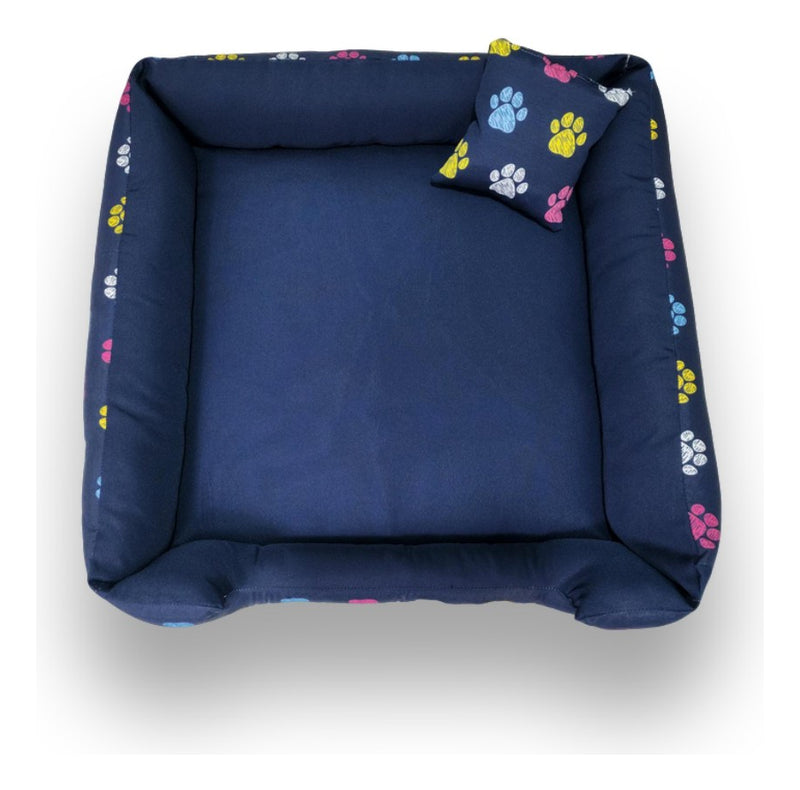 Cama Cachorro 70x70 Cama Pet Pra Cachorro Grande + Manta Cor Marrom De Coroinhas