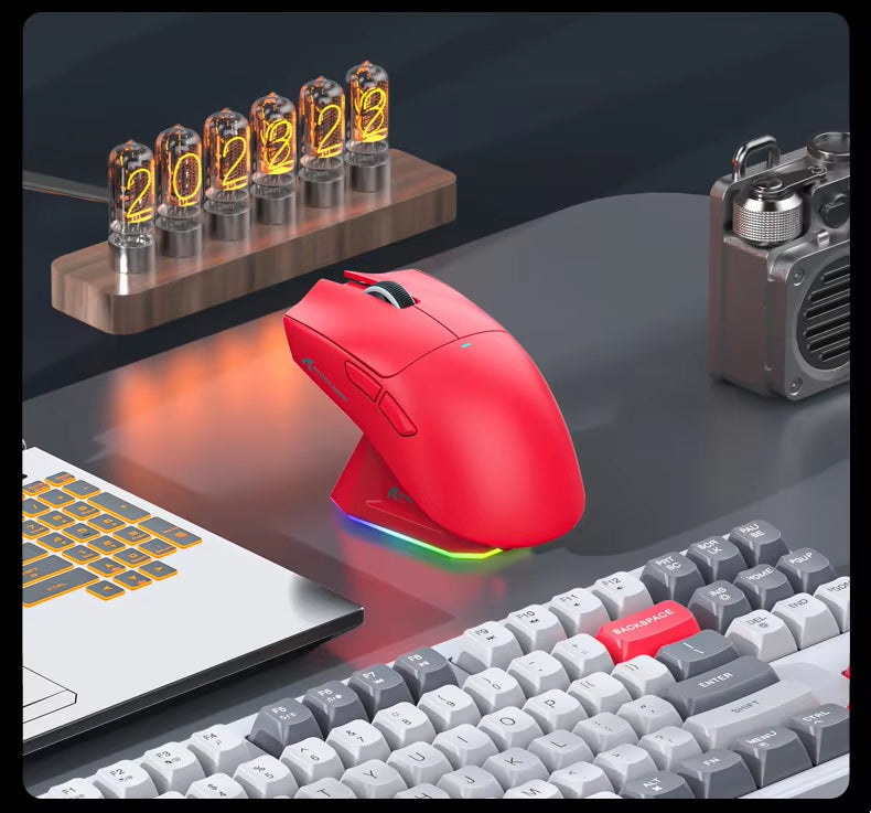 Mouse Gamer Attack Shark X11 Branco 22000 Dpi Usb Bluetooth Branco