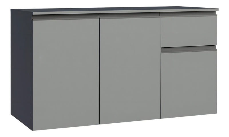 Balcão Gabinete Pia Cozinha 3 Porta 1 Gav Susp Nice C Madesa Cor Cinza