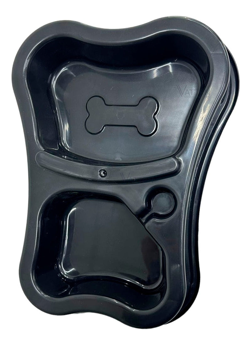 Bebedouro Comedouro Pet Comedor Duplo Ajustavel Água Cor Preto Não Se Aplica