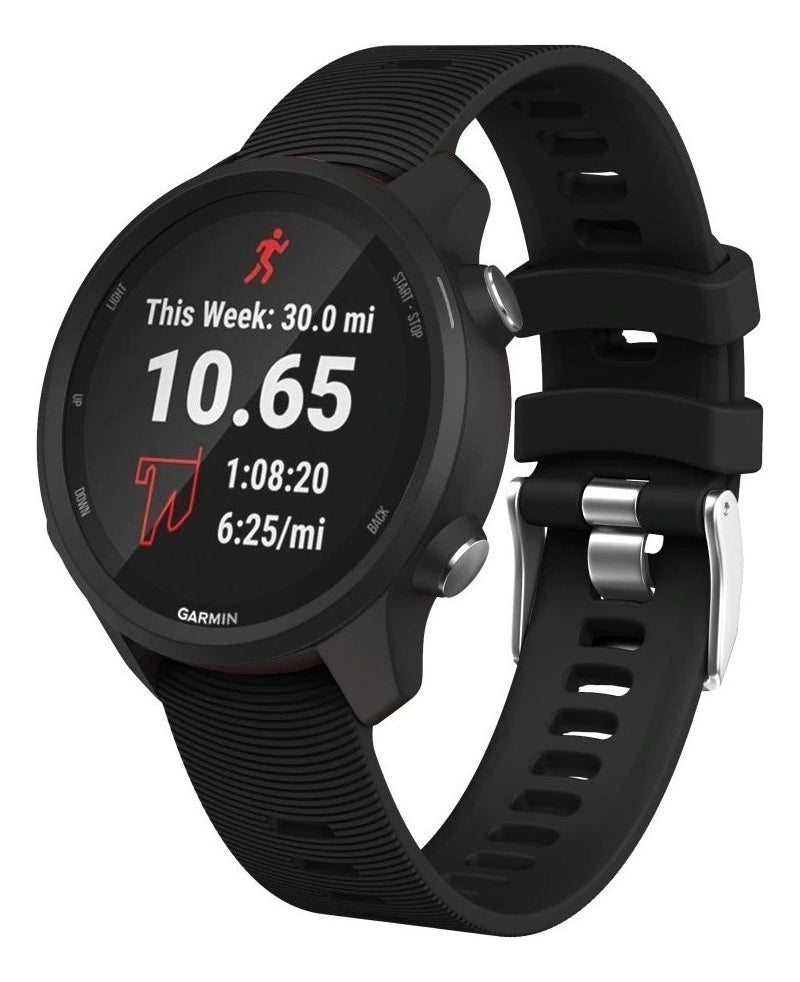 Pulseira Silicone Garmin Forerunner 245 645 Music Watch Cor Verde-claro Largura 20 Mm