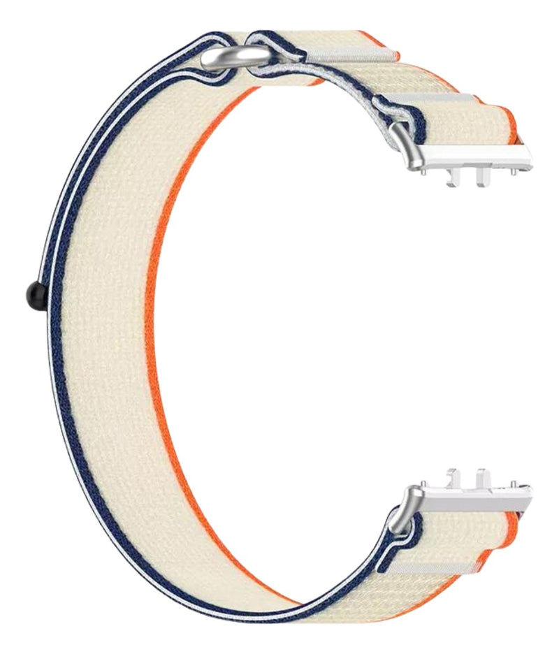 Pulseira Fecho Silicone Para Samsung Galaxy Fit 3 Sm-r390 Cor Nude Largura Da Pulseira 20 Mm