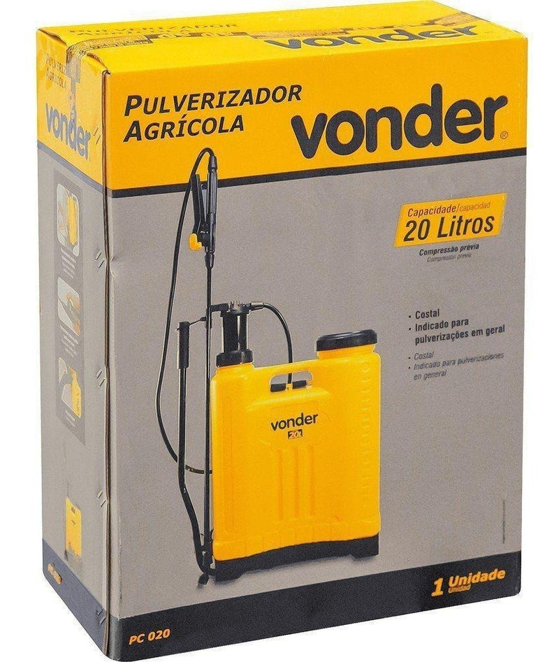 Pulverizador 20 Litros Vonder Máquina Passar Veneno Insetos Cor Amarelo