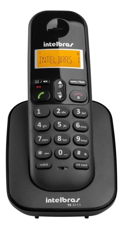 Telefone Sem Fio Intelbras Ts 3110 Preto Visor Luminoso Com Identificação de Chamadas