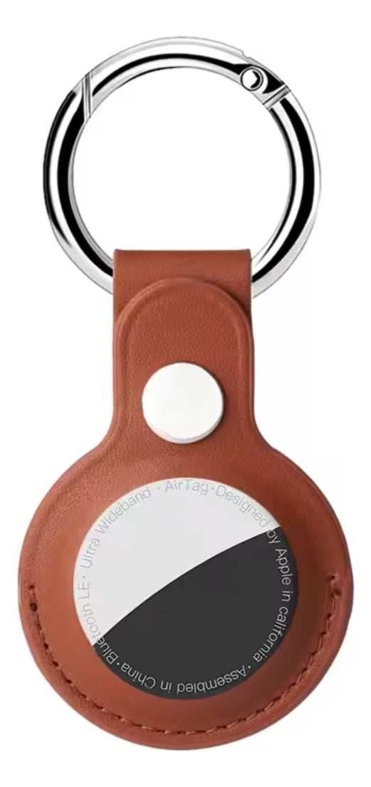 Capa Case De Couro Para Airtag Com Chaveiro Premium