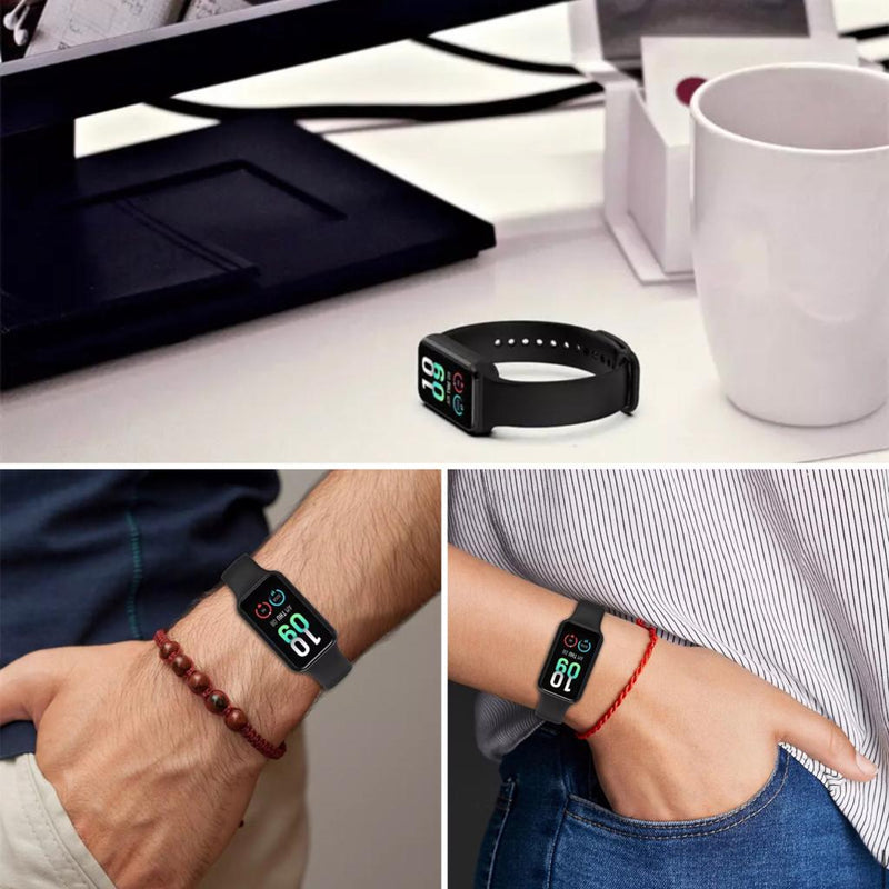 Pulseira De Silicone Para Xiaomi Smart Mi Band 8 Active Cor Verde/água