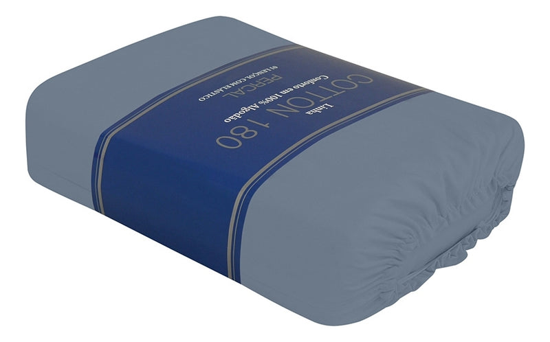 Lençol Zelo Cotton 180 Com Elástico Solteiro Branco Desenho do tecido Liso