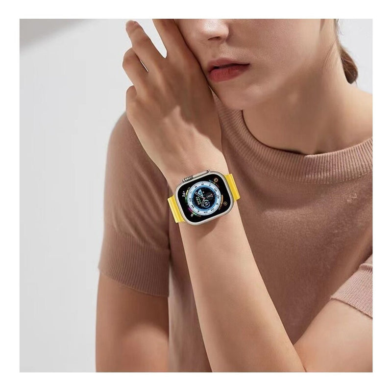 Pulseira Oceano Para Apple Watch Ultra 49mm Cor Rosa-claro