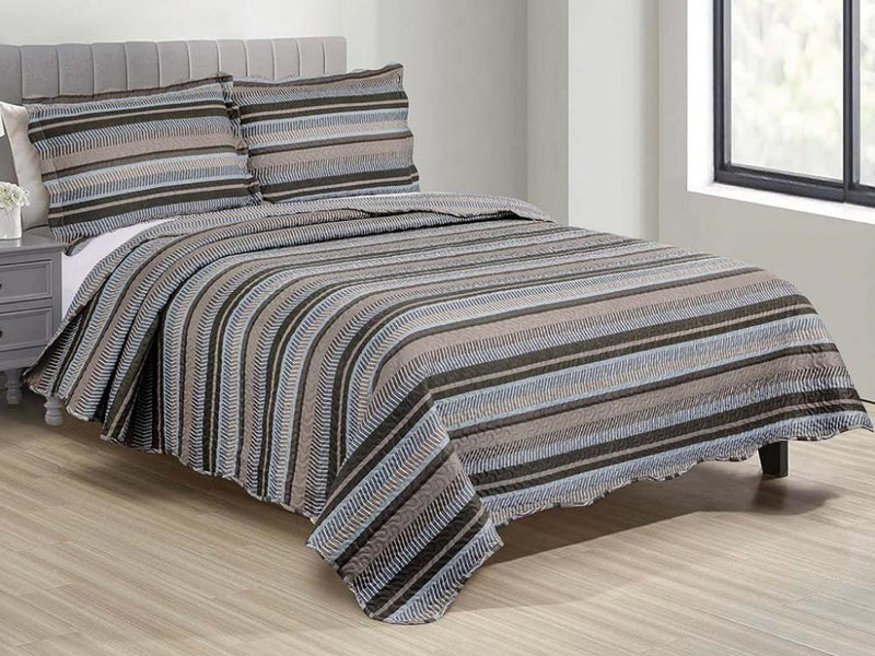 Kit Cobre Leito Colcha King Patchwork Evolution Dupla Face 3 pçs Camesa