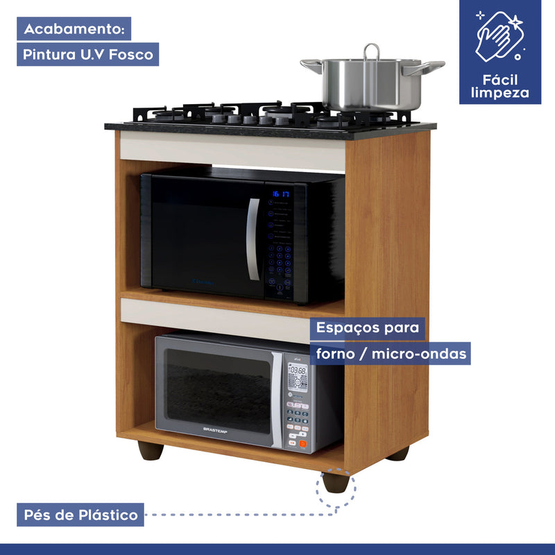 Kit Balcão Turim Com Fogão Cooktop 4 Bocas Itatiaia Preto