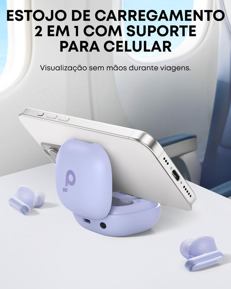 Fone De Ouvido In ear Soundcore by Anker P40i com Cancelamento Ativo de Ruído Automático Graves Poderosos 60H de Reprodução Estojo 2 em 1 Suporte IPX5 Carregamento Sem Fio Bluetooth 5.3 Cor Preto