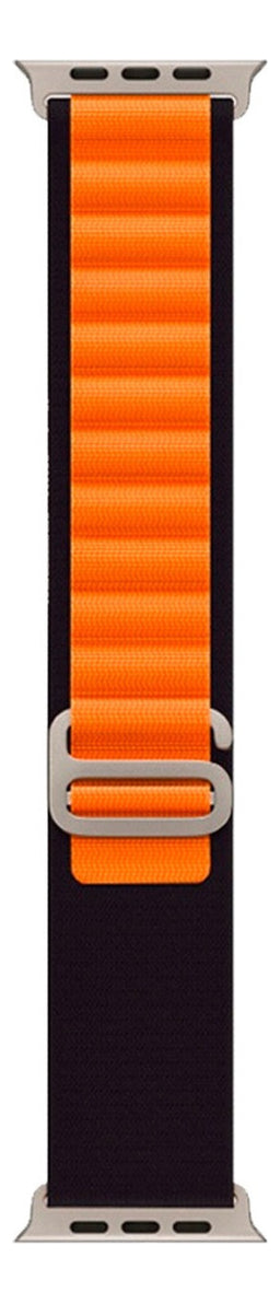 Pulseira Loop Para Watch Apple Ultra Alpine Alpinista Nylon Cor Laranja/Preto - 42mm 44mm 45mm 49mm