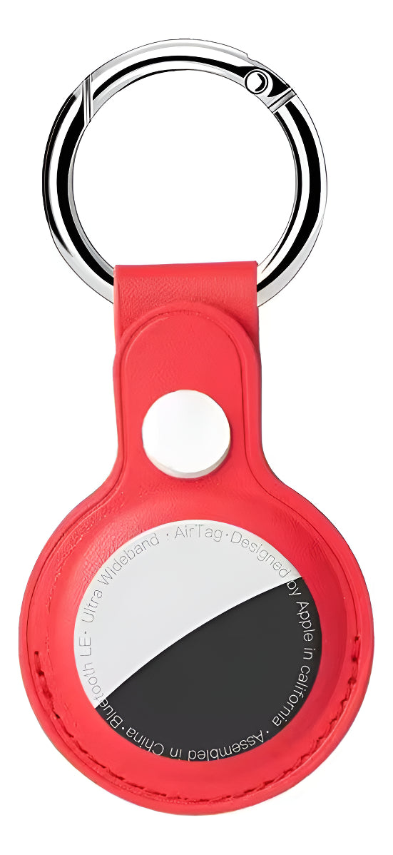 Capa Case De Couro Para Airtag Com Chaveiro Premium