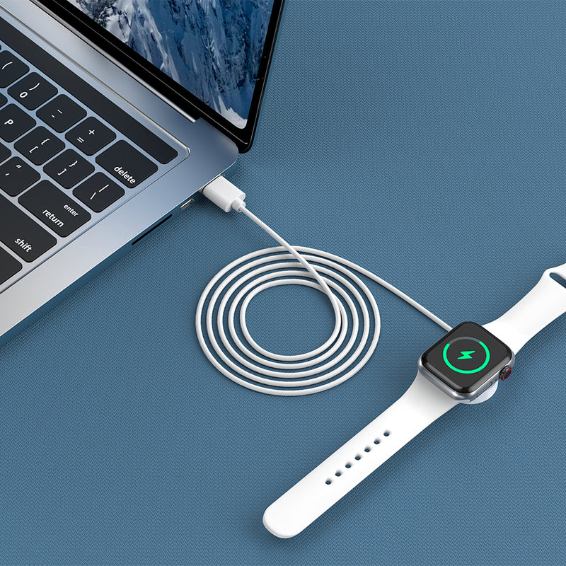 Cabo Carregador Usb-c Magnético Para Apple Watch 1 Ao 8 Cor Branco
