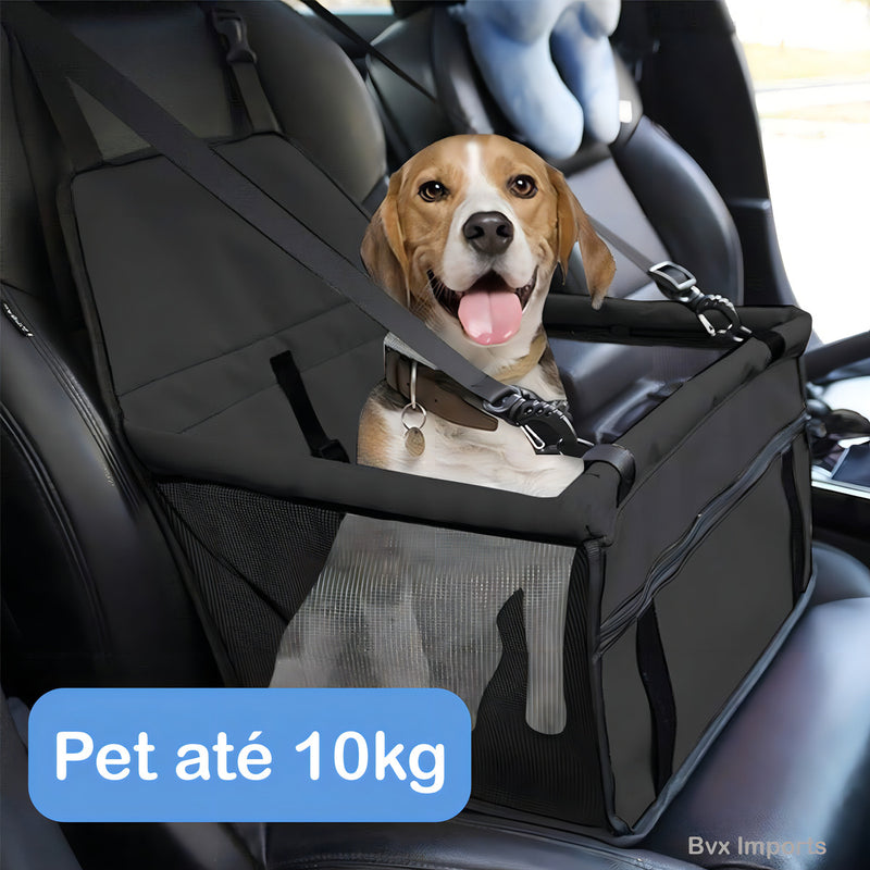 Cadeira Cadeirinha Assento De Pet Carro Transporte Cão Gato Cor Preto