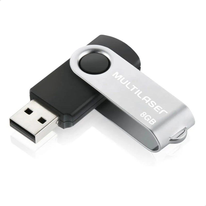 Pen Drive Twist 8gb Usb Preto Multilaser Pd587