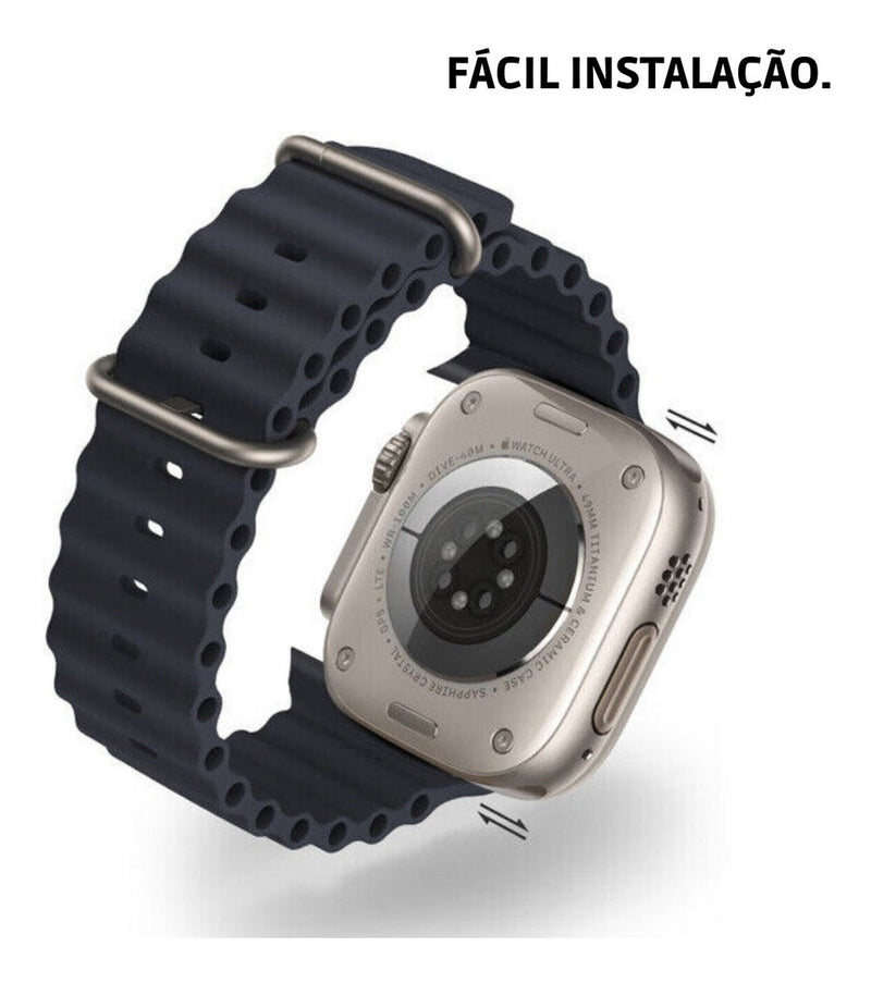 Pulseira Oceano Para Apple Watch Ultra 49mm Cor Rosa-claro
