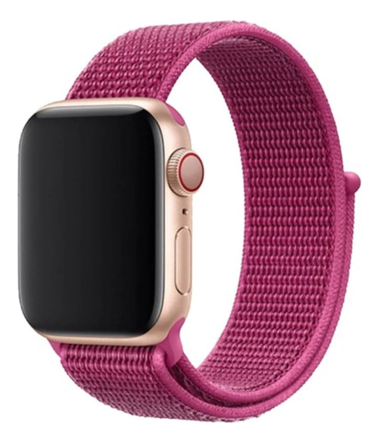 Baú do Viking pulseira Nylon Loop rosa areia compatível com Apple Watch 38/40/41/42mm