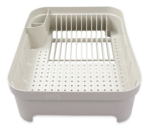Escorredor De Louça Com Porta Talheres Pratos Bancada Ou Cor Branco