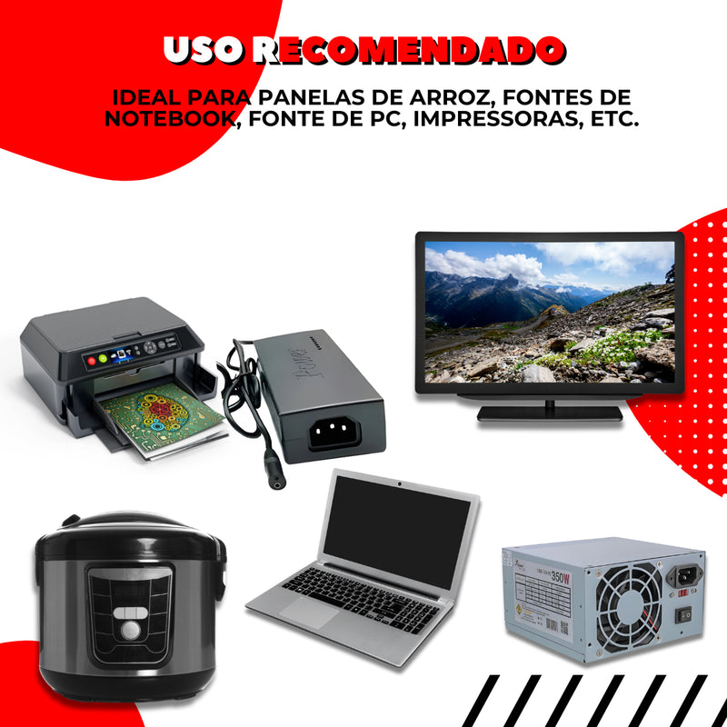 Cabo De Força Tripolar 3 Pinos Padrão Brasileiro 10a Serve Panela De Arroz, Fonte Pc/notebook,impressoras - Gudeltec