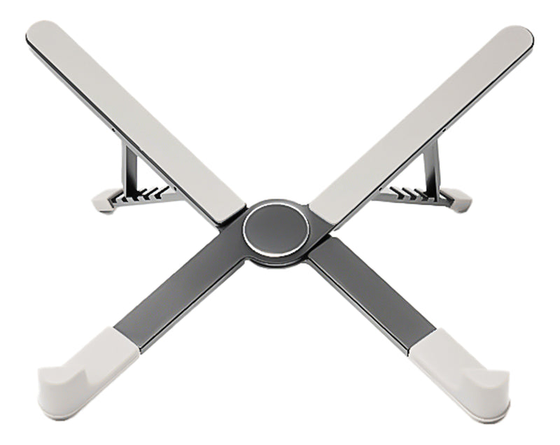 Suporte De Notebook Articulado Dobrável Ergonomico Em Aluminio Prateado Rishon