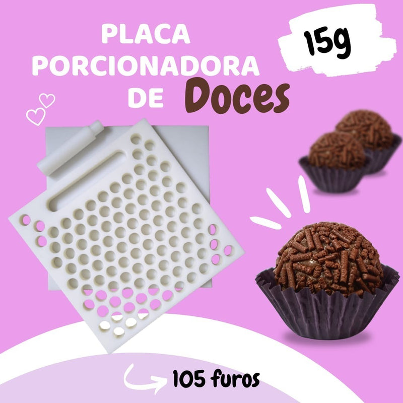 Placa Porcionadora De Doces (brigadeiro...) 15g - 105 FUROS