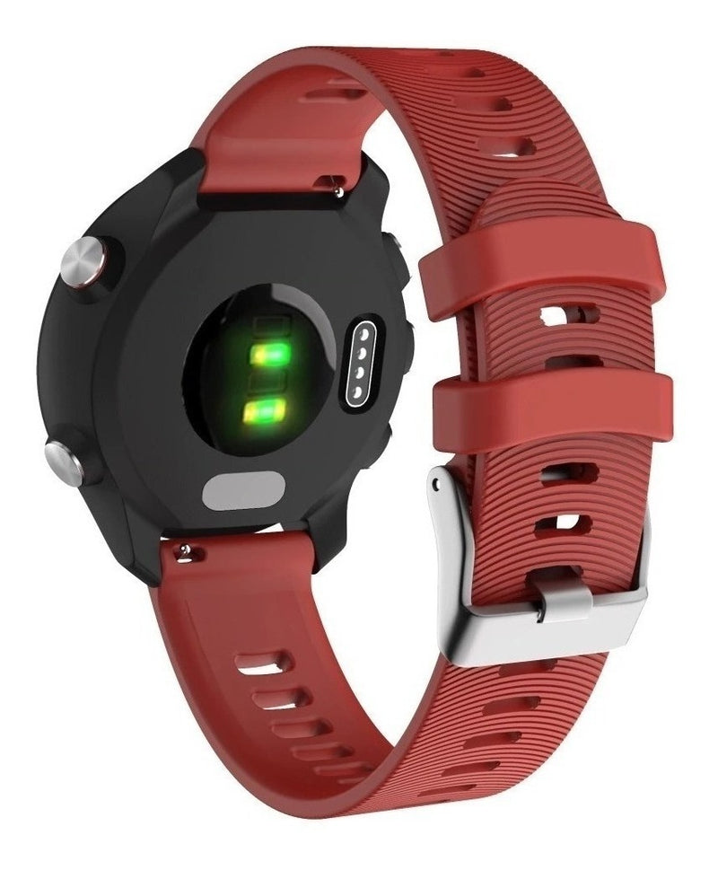 Pulseira Silicone Garmin Forerunner 245 645 Music Watch Cor Verde-claro Largura 20 Mm