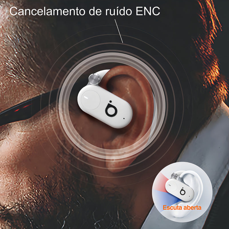 Fone De Ouvido Sem Fio, Bluetooth 5.4, Ows Esportivo, Estéreo Hi-fi, Enc(chamada Hd Bluetooth), Bateria De 30 Horas De Duração, 100h Standby, Tws Corrida Ciclismo, Basike Ba-fon001 Cor Preto
