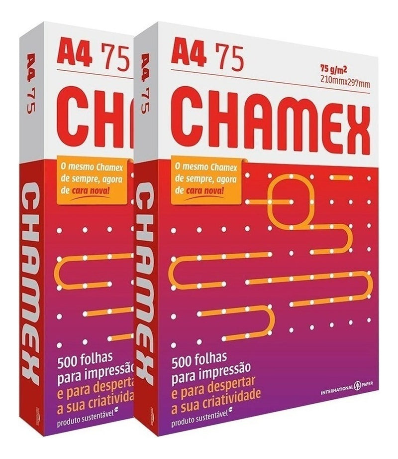 Papel Chamex Office A4 Sulfite 210x297 75g Resma 1000 Folhas Cor Branco