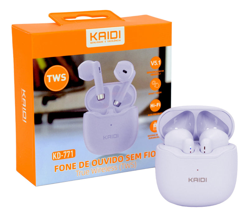 Fone De Ouvido Sem Fio Kaidi Tws Bluetooth 5.0 Touch Kd-771
