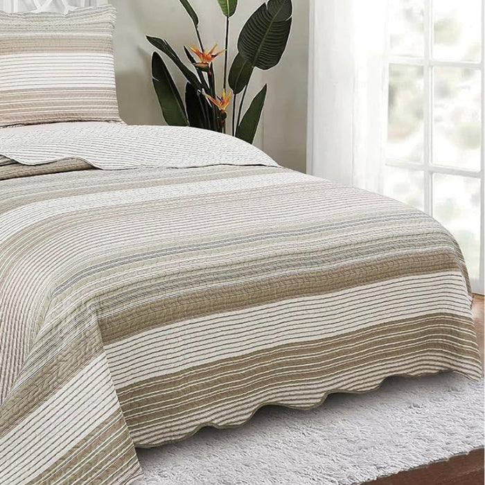 Kit Cobre Leito Colcha Queen Patchwork Evolution Dupla Face 3 pçs Camesa
