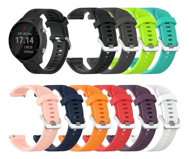 Pulseira Silicone Garmin Forerunner 245 645 Music Watch Cor Verde-claro Largura 20 Mm