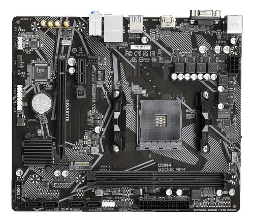 Placa Mãe A520M K V2 AMD AM4 MATX DDR4 Gigabyte Cor Preto