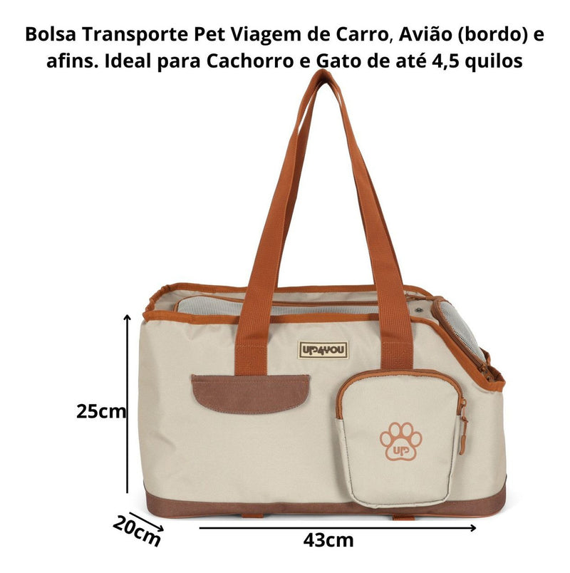 Bolsa Pet Transporte Viagem Avião Bordo Carro Cachorro Gato