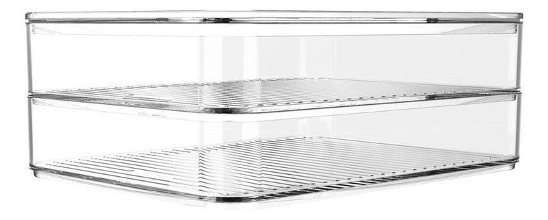 Porta Frios Duplo Geladeira Clear Fresh Natural Ou Cozinha Cor Água
