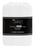 Lençol Zelo Select Com Elástico Queen Percal 400 Fios Branco Desenho do tecido Liso