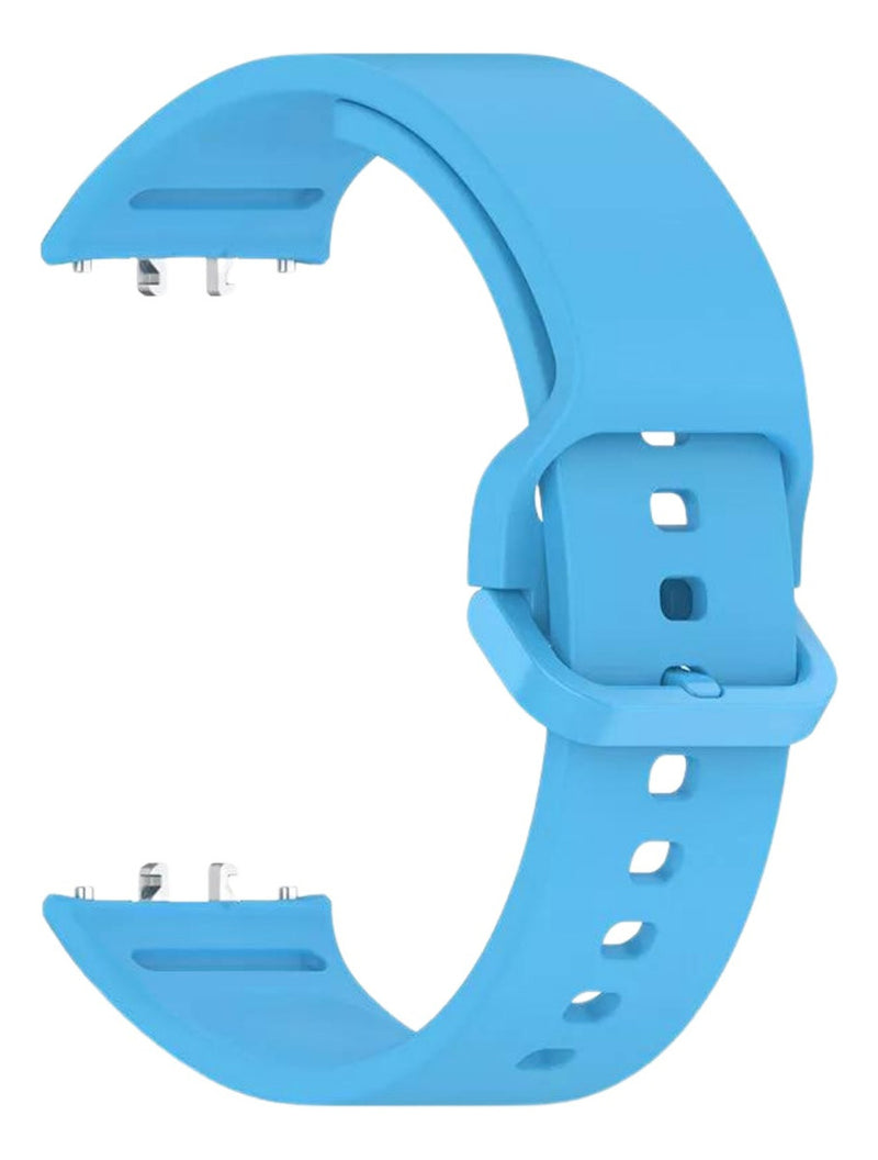 Pulseira Fecho Silicone Para Samsung Galaxy Fit 3 Sm-r390 Cor Nude Largura Da Pulseira 20 Mm