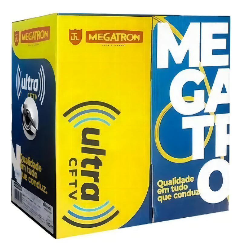 Caixa De Cabo Cftv Cat5 Certificado Homologado Anatel 300m Azul Megatron