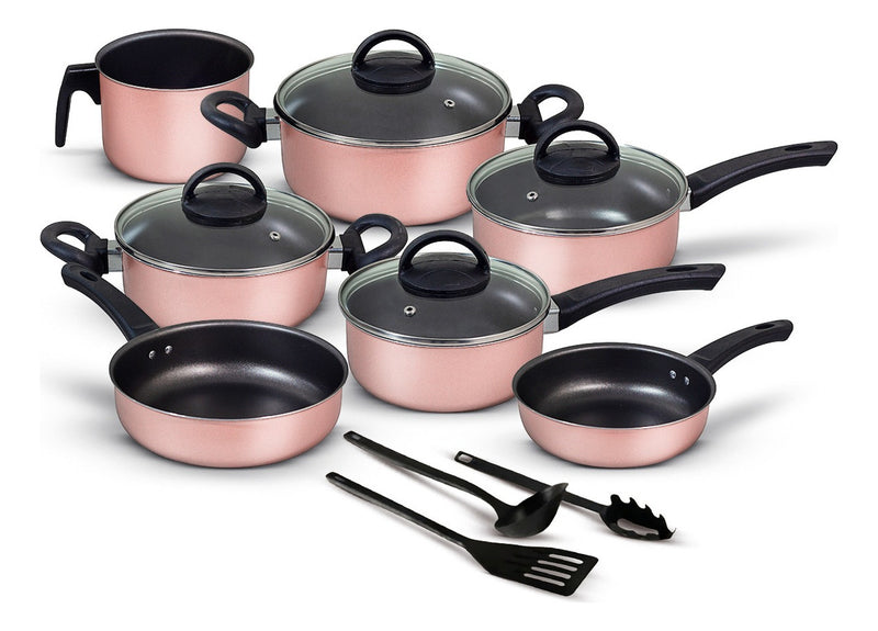 Conjunto Panelas Antiaderente 10 Peças Teflon Várias Cores