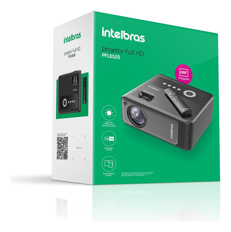 Projetor Full HD Intelbras 7400 Lúmens PFL6520 Preto