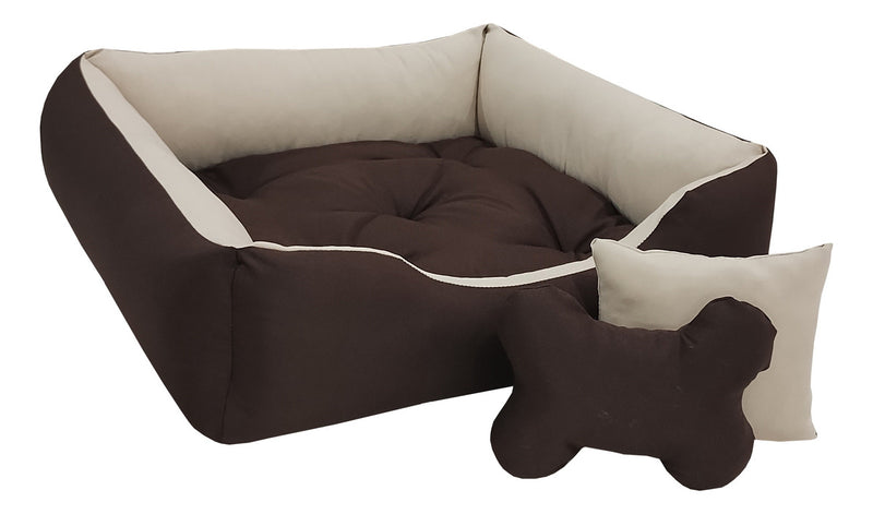 Cama Com Bordas Ana Pet Ibitinga Cor Preto/Vermelho